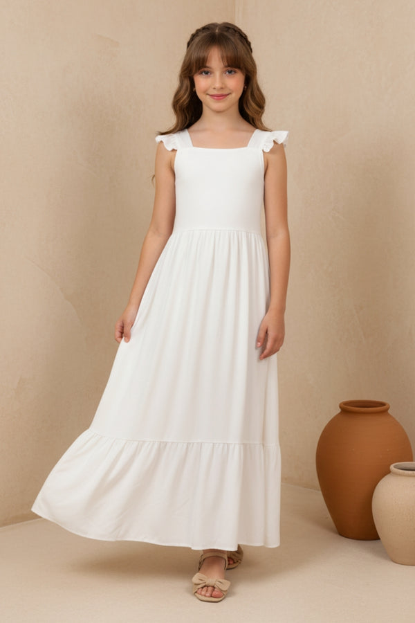 Vestido para niña - Maxi blanco