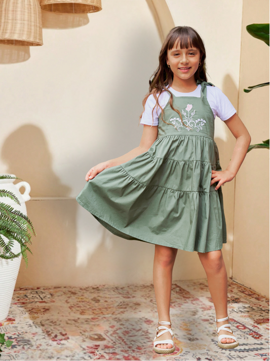 Vestido para niña-Mafalda Verde