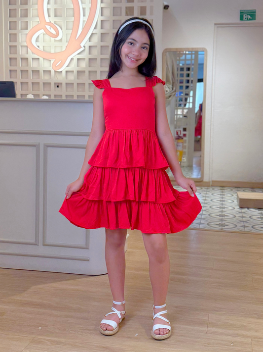 Vestido Maria jose Rojo
